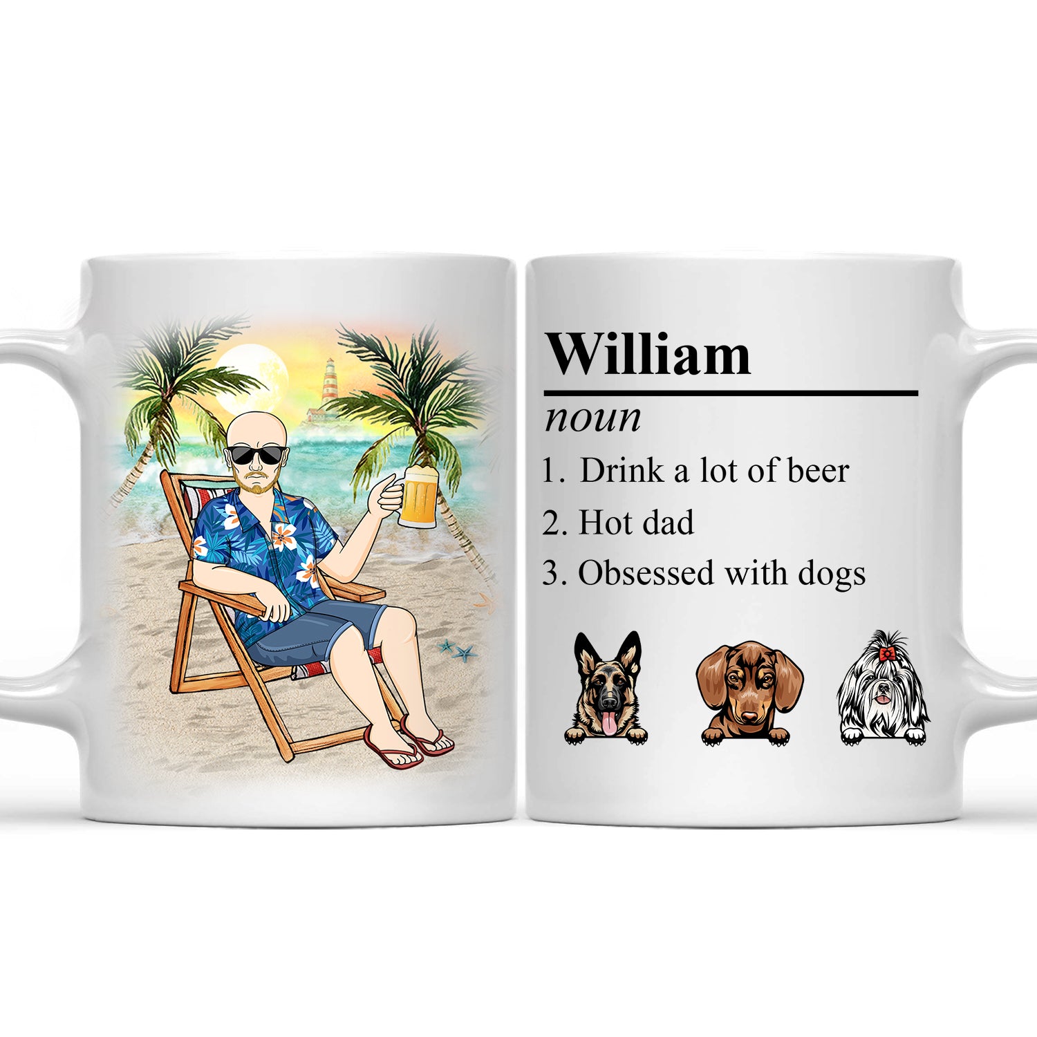 Self Definition For Men, For Women, For Pet Lovers - Gift For Dad, Grandpa, Gift For Yourself - Personalized Custom Mug
