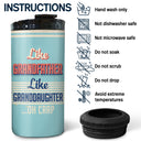 Like Father Like Daughter Like Son - Birthday, Loving Gift For Father, Grandpa, Grandfather - Personalized Custom 4 In 1 Can Cooler Tumbler
