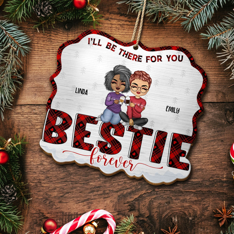 Congrats On Being My Bestie Chibi - Christmas Gift For Women - Personalized Custom Shaped Wooden Ornament