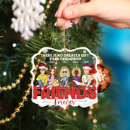 Congrats On Being My Bestie Cartoon - Christmas Gift For Friends - Personalized Custom Shaped Acrylic Ornament