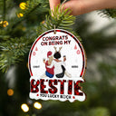 Life Is Better With You - Christmas Gift For Women, Bestie, Sister - Personalized Custom Shaped Wooden Ornament