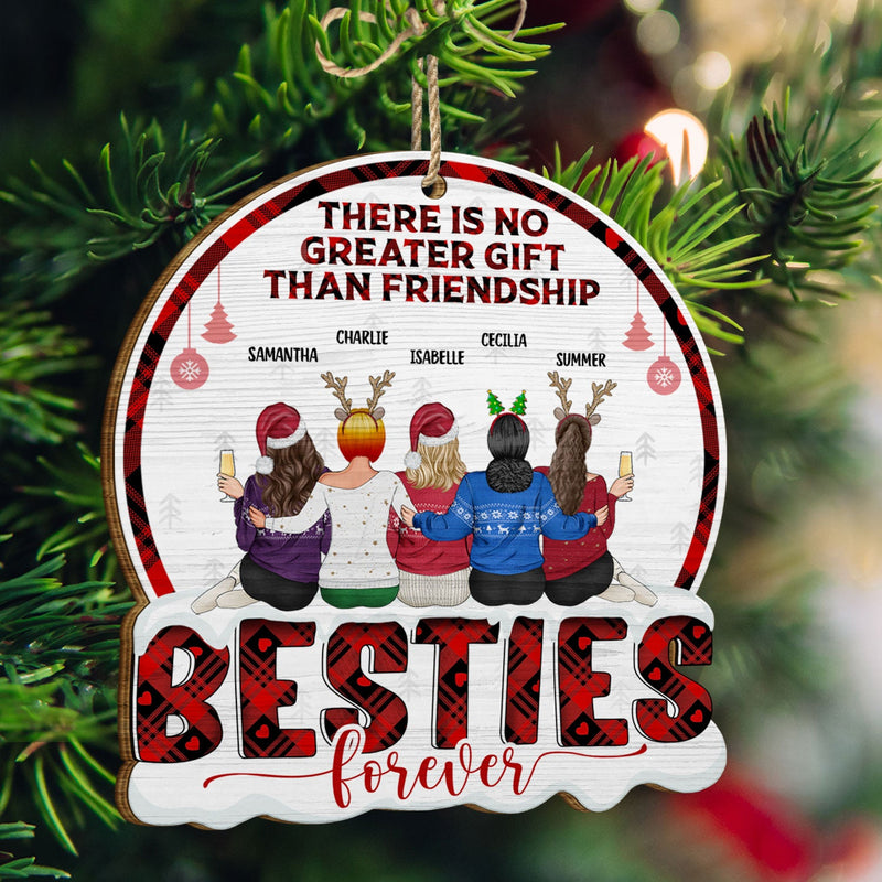 Life Is Better With You - Christmas Gift For Women, Bestie, Sister - Personalized Custom Shaped Wooden Ornament