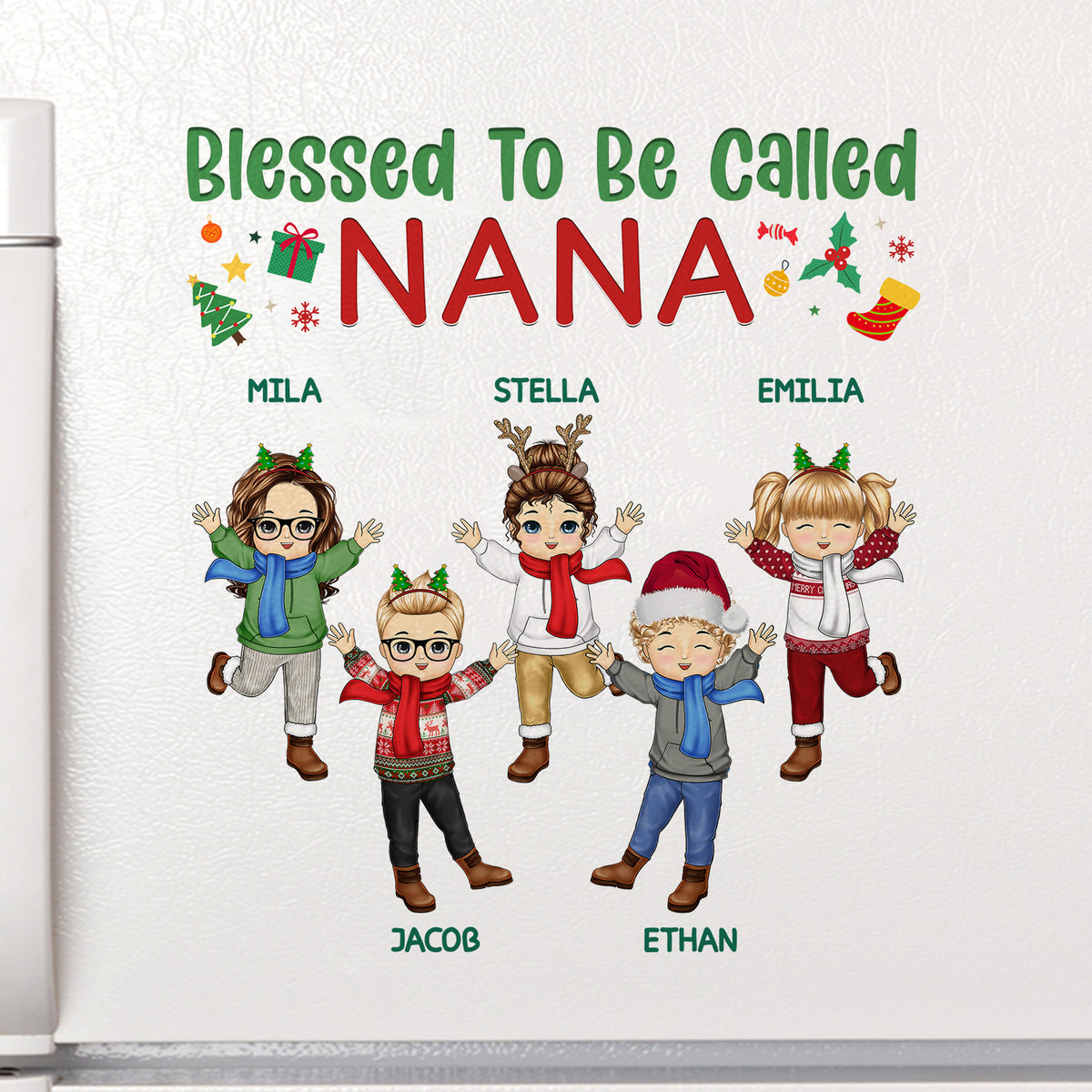 Blessed To Be Call Nana, Papa - Christmas Gift For Grandpa, Grandma, D ...