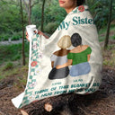 A Hug From Me To You Sister Bestie - Personalized Fleece Blanket, Sherpa Blanket