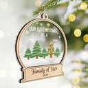 First Christmas As A Family Of Three - Personalized 2-Layered Mix Ornament