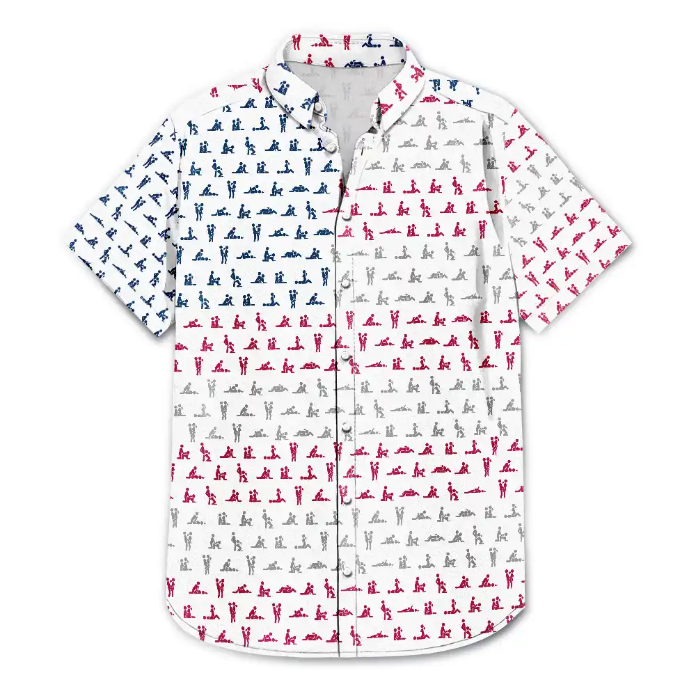 Gift For Husband,Gift For Boyfriend,Funny,Independence Day,Icon - Husband Summer Vibe Hidden Funny Naughty Pattern - Personalized Hawaiian Shirt
