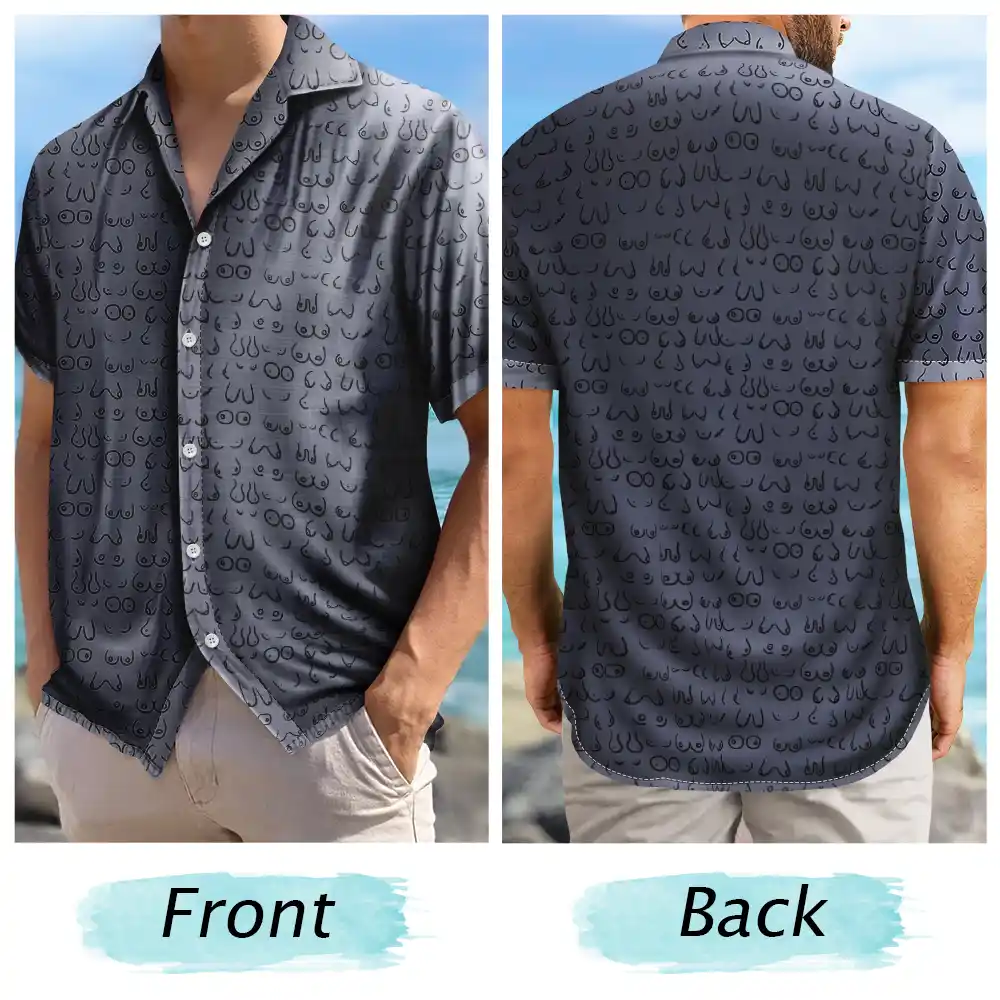 Gift For Husband,Gift For Boyfriend,Funny,Independence Day,Icon - Husband Summer Vibe Hidden Funny Naughty Pattern - Personalized Hawaiian Shirt