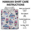 Gift For Father,Gift For Grandpa,Independence Day,Happy,Top Market,Icon,Playful - America Dad Papa Festive Pattern - Personalized Hawaiian Shirt