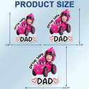 Gift For Father,Custom Photo,Adorable,Cut-Face Photo,Icon - Custom Photo Drive Safe Daddy Papa Best Pit Crew Kid Car Racing - Personalized Acrylic Car Hanger
