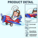 America 250th,Custom Photo,Independence Day,Parents,Adorable,Cut-Face Photo - Custom Photo America 250 Lookin' Fly Baby - Personalized Acrylic Car Hanger