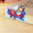 America 250th, Custom Photo, Independence Day, Parents, Adorable, Cut-Face Photo - Custom Photo America 250 Lookin' Fly Baby - Personalized Cutout Acrylic Keychain