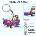 America 250th, Custom Photo, Independence Day, Parents, Adorable, Cut-Face Photo - Custom Photo America 250 Lookin' Fly Baby - Personalized Cutout Acrylic Keychain
