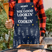 Grilling, Summer, Humorous, Icon - The Grillfather Best Flipping Dad Grilling Grandpa - Personalized Apron