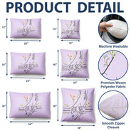Gift For Grandma, Sentimental, Icon - Hand In Hand Birth Flower Mom Kid Nana Grandkid - Personalized Pillow