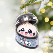 Baseball,Playful,Christmas,Gift For Kids,Icon - Cute Squishy Dumpling Ball Sport Gift For Kids - Personalized Custom Shaped Acrylic Ornament