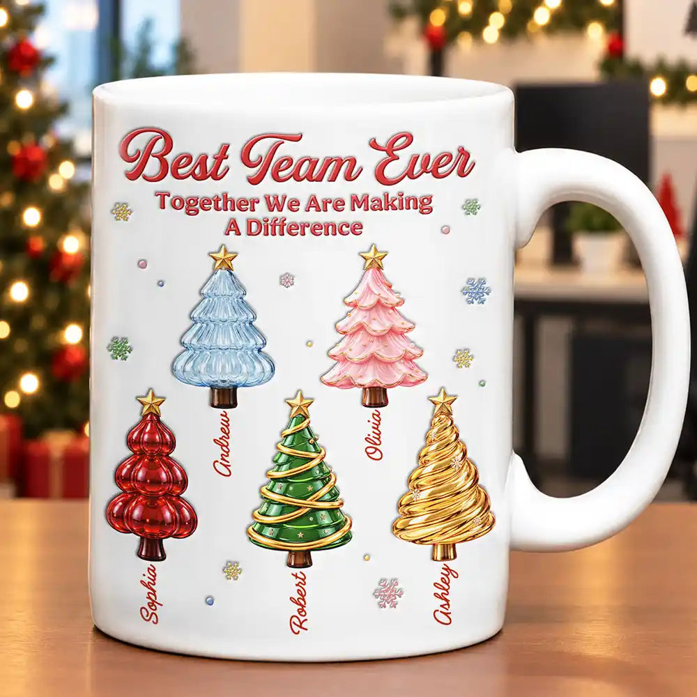 Christmas,Gift For Colleagues,Icon,Proud,Top Market - Christmas Gift For Coworkers - Personalized Best Team Ever Mug