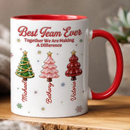 Christmas,Gift For Colleagues,Icon,Proud,Top Market - Christmas Gift For Coworkers - Personalized Best Team Ever Mug