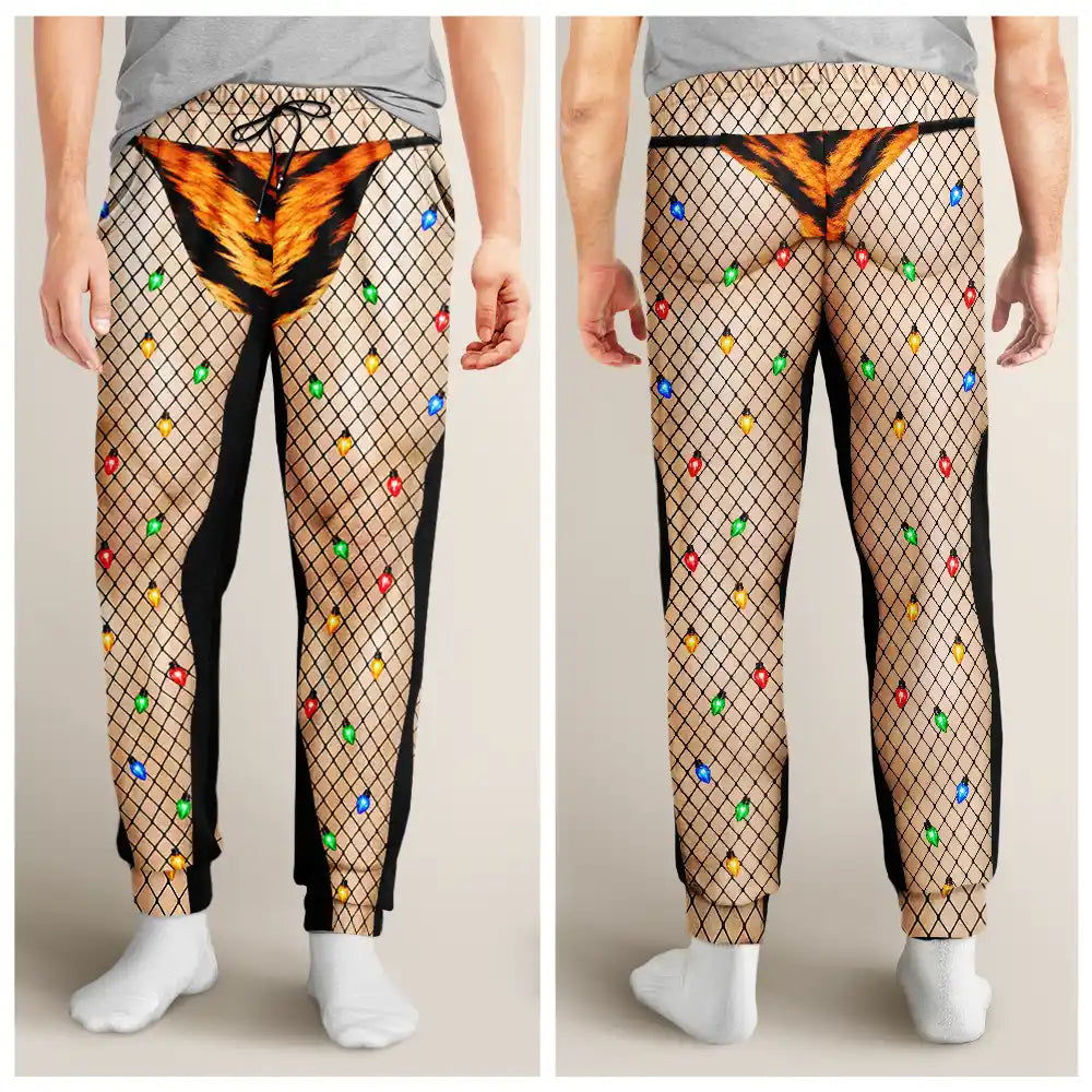 Christmas,Gift For Men,Gift For Yourself,Gifts For Him,Humorous,Icon,Top Market - Funny Christmas Gift For Husband Boyfriend Brother - Personalized Fishnet Tights Pajama Pants