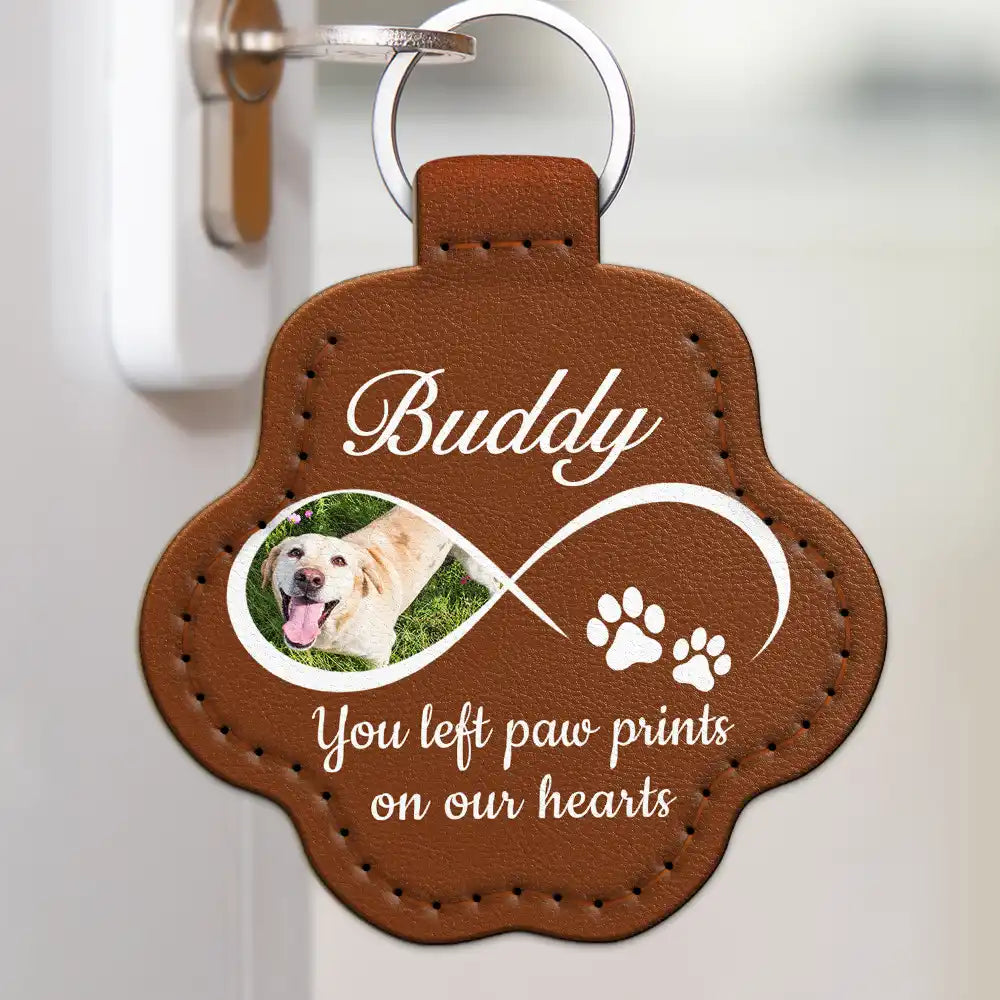 Custom Photo, Memorial, Pet Lovers, Pet Memorial, Sentimental, Upload Full Photo - Memorial Keepsake Gift For Pet Mom - Personalized Custom Photo Infinity Paw Pet Fur Keychain