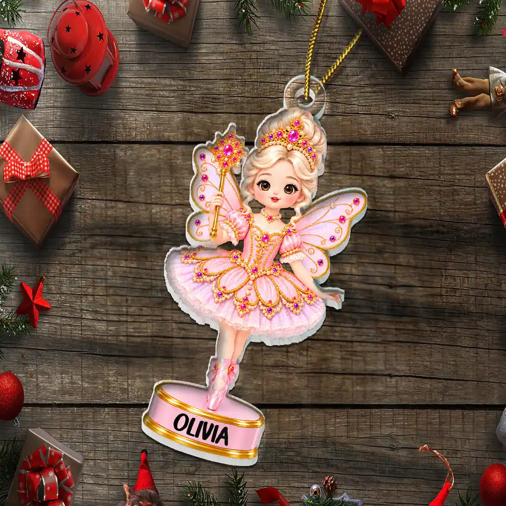 Adorable,Christmas,Gift For Kids,Icon - Christmas Gift For Ballet Kids - Personalized Name & Character Nutcracker Ballet Acrylic Ornament