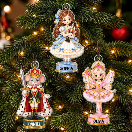 Christmas Gift For Ballet Kids - Personalized Name & Character Nutcracker Ballet Acrylic Ornament