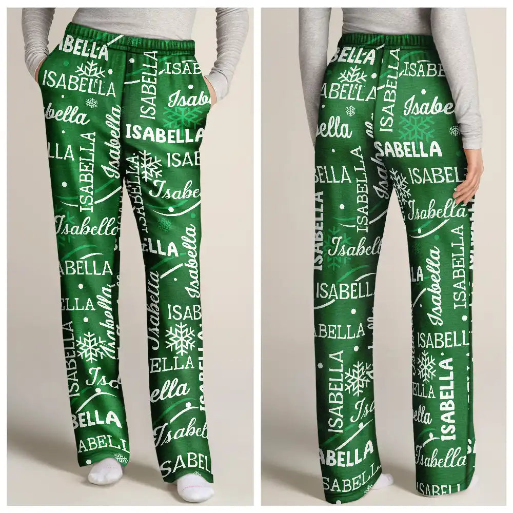 Christmas,Custom Text,Family,Happy,Top Market - Matching Christmas Gift For Family - Personalized Names Pajama Pants
