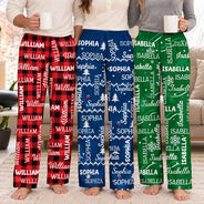 Christmas,Custom Text,Family,Happy,Top Market - Matching Christmas Gift For Family - Personalized Names Pajama Pants