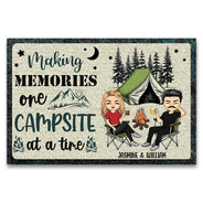 Créer des souvenirs sur un camping - Cadeau pour les amateurs de camping - Paillasson personnalisé