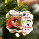 No Returns No Refunds - Christmas Back Couples - Personalized Wooden Ornament