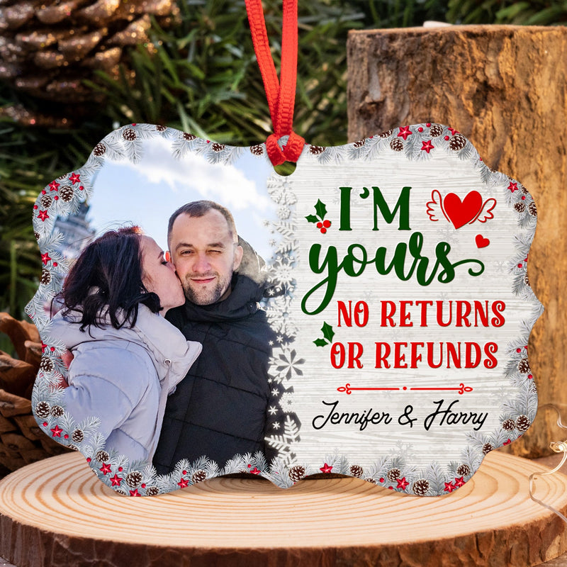 Custom Photo All Of Me Loves All Of You - Christmas Gift For Married Couples - Personalized Custom Aluminum Ornament