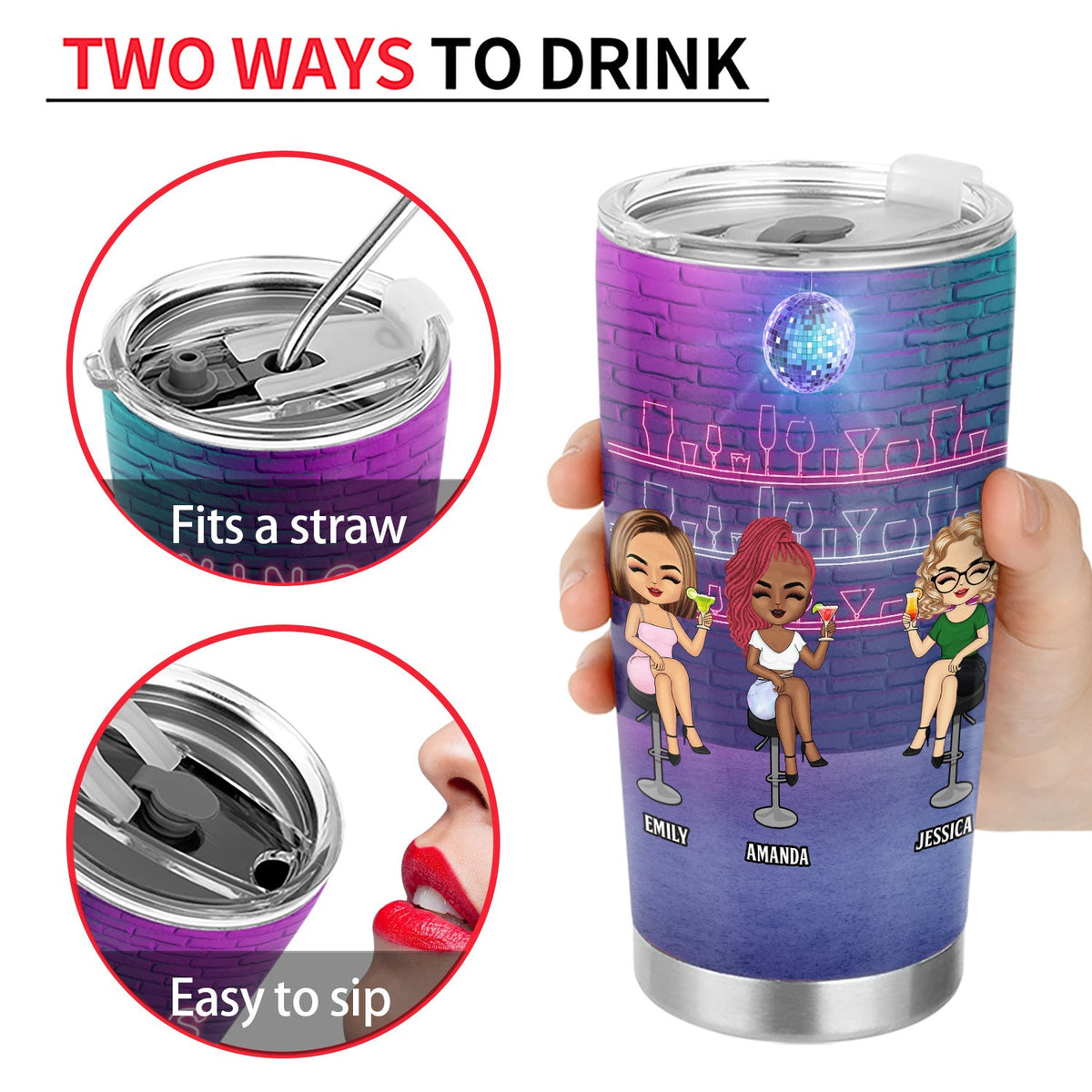 Best Friends We’re Not Sugar & Spice - Gift For BFF Besties, Colleagues & Siblings - Personalized Custom Tumbler