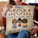 Mom Great Jobs We're Awesome - Gift For Mother, Mom - Personalized Custom Pillow