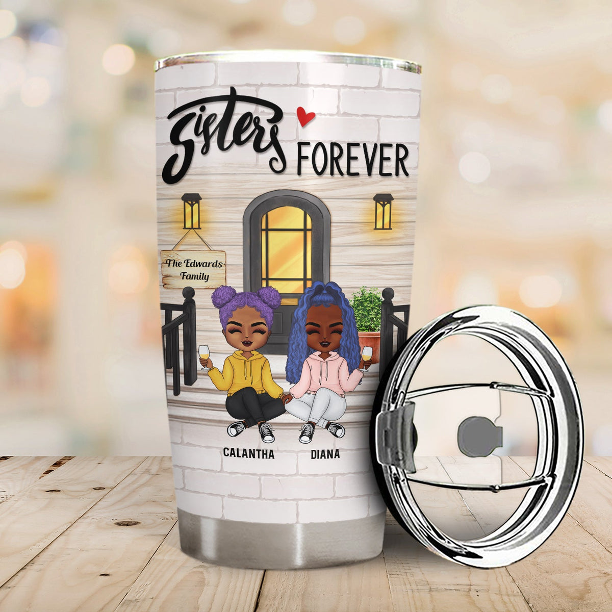 Sisters Forever - Gift For Sisters, Besties - Personalized Custom Tumbler