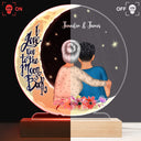 Love You To The Moon And Back - Gift For Grandma - Personalized Custom 3D Led Light Wooden Base