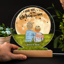 To The Moon And Back - Birthday, Loving Gift For Mom, Mother, Grandma, Grandmother, Daughter, Son - Personalized Custom 3D Led Light Wooden Base