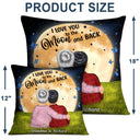 Moon And Back Grass - Gift For Grandma, Mom - Personalized Custom Pillow