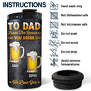 Surviving Fatherhood One Beer From The Reasons You Drink - Birthday, Loving Gift For Dad, Father, Grandpa, Grandfather - Personalized Custom 4 In 1 Can Cooler Tumbler