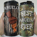 Best Daddy Ever Fist Bump - Birthday, Loving Gift For Dad, Father, Grandfather, Grandpa, Daughters, Sons, Grandkids - Personalized Custom 4 In 1 Can Cooler Tumbler