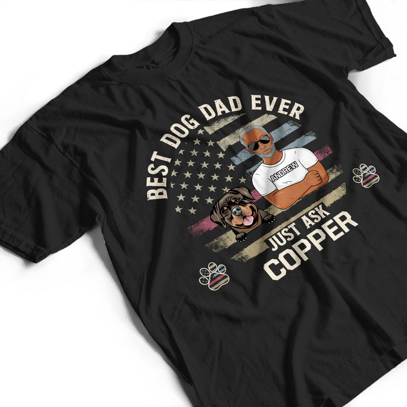 Meilleur papa chien, meilleure maman chien de tous les temps - Cadeau d'anniversaire, cadeau d'amour pour papa, père, mère, amoureux des animaux - T-shirt personnalisé