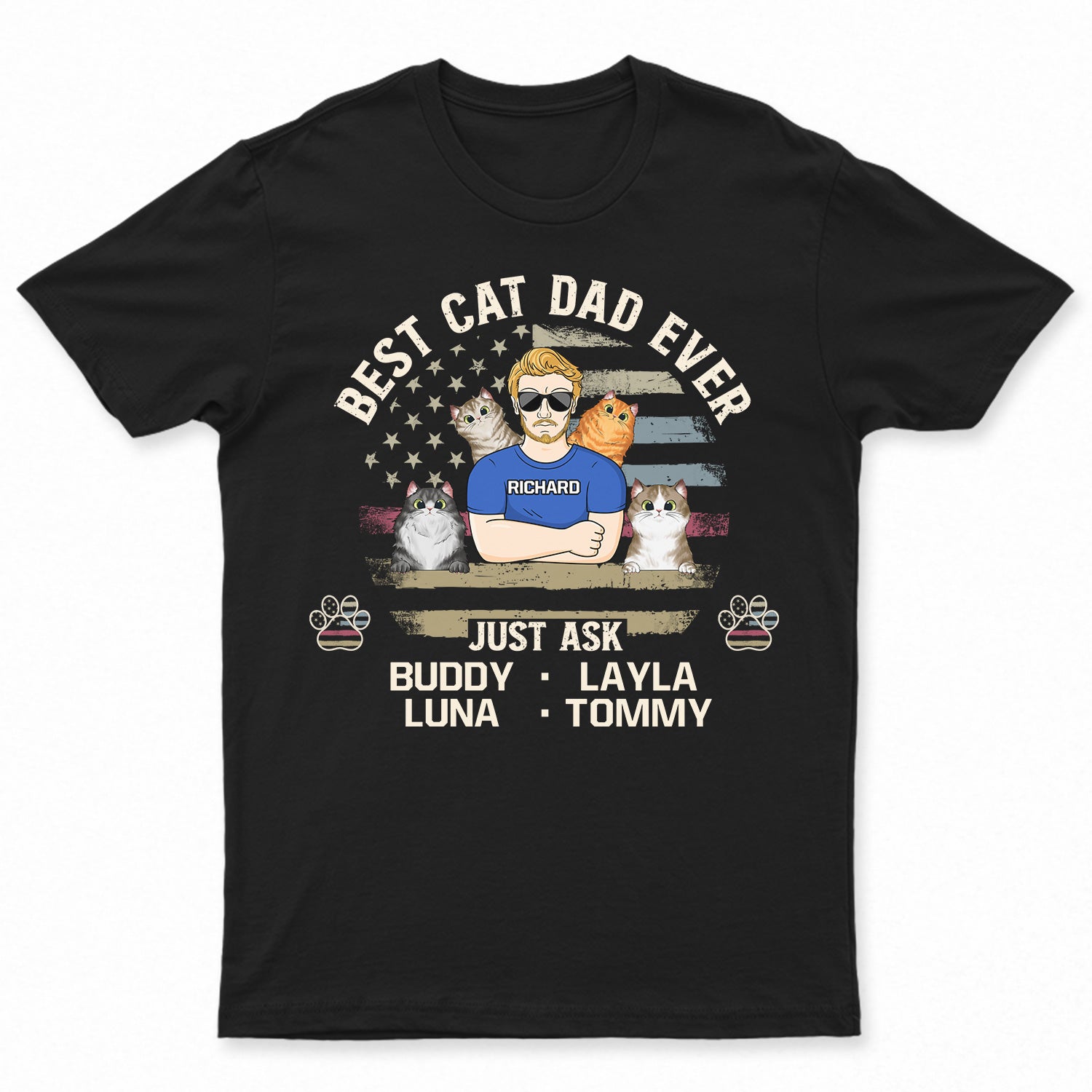 Best Cat Dad Cat Mom Ever - Birthday, Loving Gift For Daddy, Father, Mother, Pet Lovers - Personalized Custom T Shirt