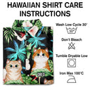 Best Cat Dad Ever Tropical Beach Vibes - Birthday, Summer Gift For Men, Pet Lovers - Personalized Custom Hawaiian Shirt