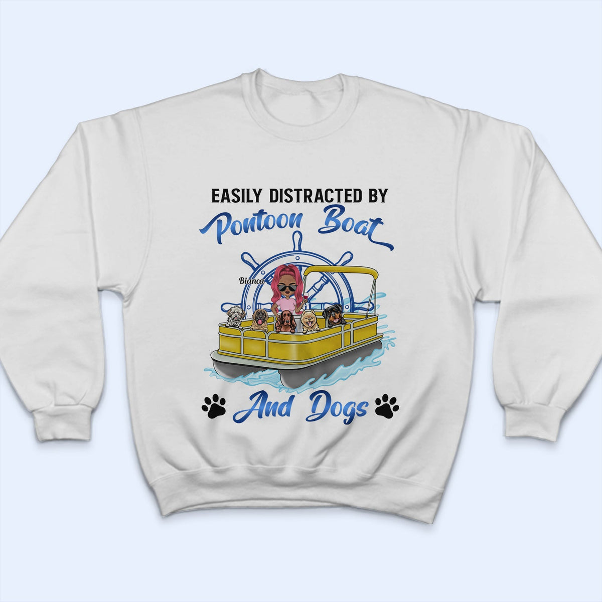 Je suis une reine du ponton et une maman de chien - Cadeau pour les amoureux des animaux, les amateurs de pontoning, les amoureux du lac, les voyageurs - T-shirt personnalisé