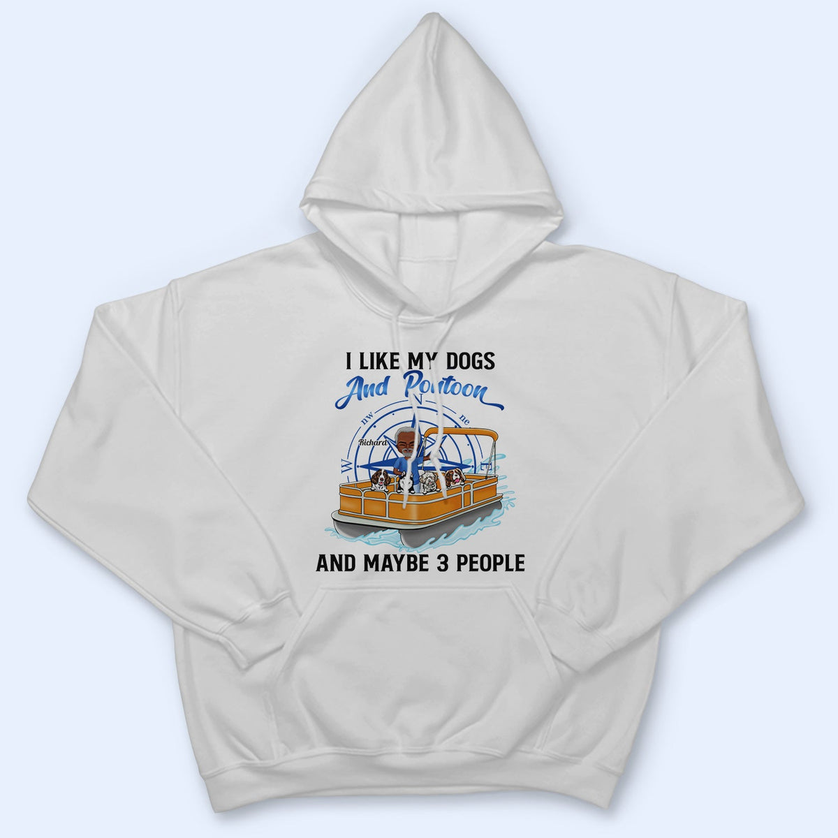 Je suis un peu occupé à être capitaine de ponton et papa de chien - Cadeau pour les amateurs de ponton, les amoureux du lac, les voyageurs, les amoureux des animaux - T-shirt personnalisé