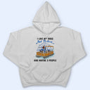 Je suis un peu occupé à être capitaine de ponton et papa de chien - Cadeau pour les amateurs de ponton, les amoureux du lac, les voyageurs, les amoureux des animaux - T-shirt personnalisé