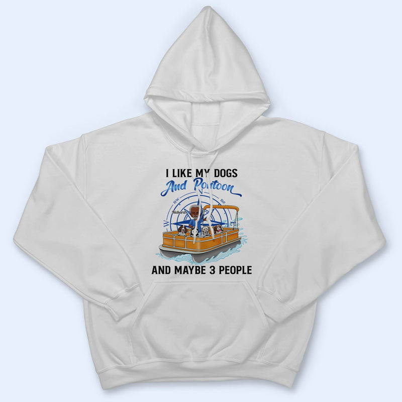 Je suis un peu occupé à être capitaine de ponton et papa de chien - Cadeau pour les amateurs de ponton, les amoureux du lac, les voyageurs, les amoureux des animaux - T-shirt personnalisé