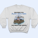 Je suis un peu occupé à être capitaine de ponton et papa de chien - Cadeau pour les amateurs de ponton, les amoureux du lac, les voyageurs, les amoureux des animaux - T-shirt personnalisé