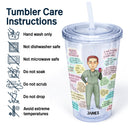 Nurse Daily Affirmation - Gift For Nurse - Personalized Acrylic Insulated Tumbler With Straw