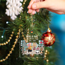 Couple toi et moi et les chiens - Cadeau de Noël pour couples, amoureux des chiens, mari, femme - Décoration acrylique personnalisée en forme