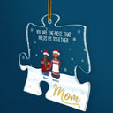 Maman, tu es le lien qui nous unit - Cadeau de Noël pour maman et famille - Décoration personnalisée en acrylique