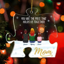 Maman, tu es le lien qui nous unit - Cadeau de Noël pour maman et famille - Décoration personnalisée en acrylique